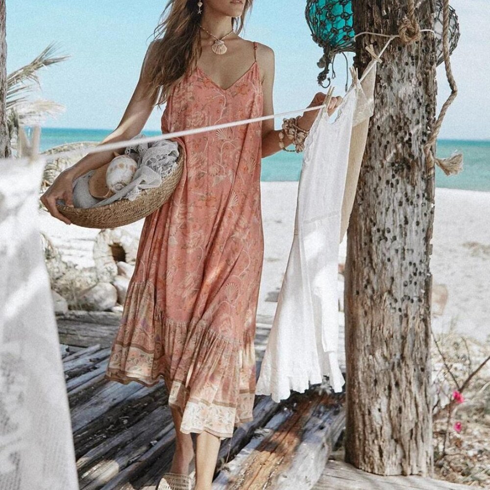 Spell & the Gypsy Seashell Strappy Midi Dress